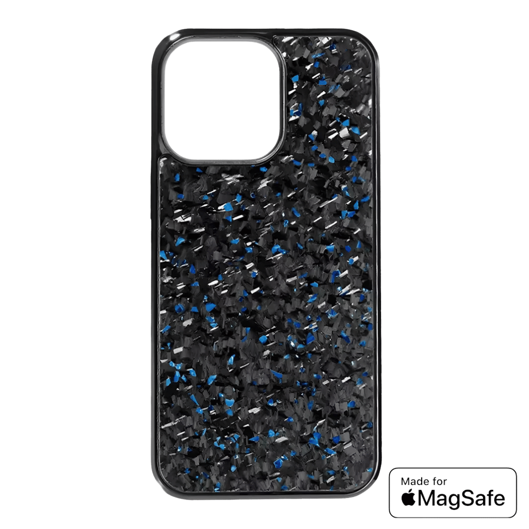 Carbon Fiber iPhone Case - Forged Blue w/ Magsafe