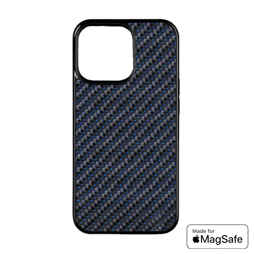 Carbon Fiber iPhone Case - Twill Carbon Blue w/ Magsafe